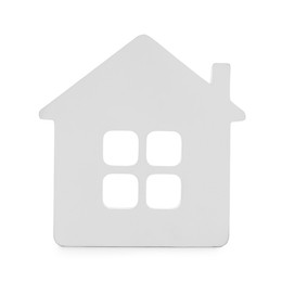 Photo of One decorative house model isolated on white
