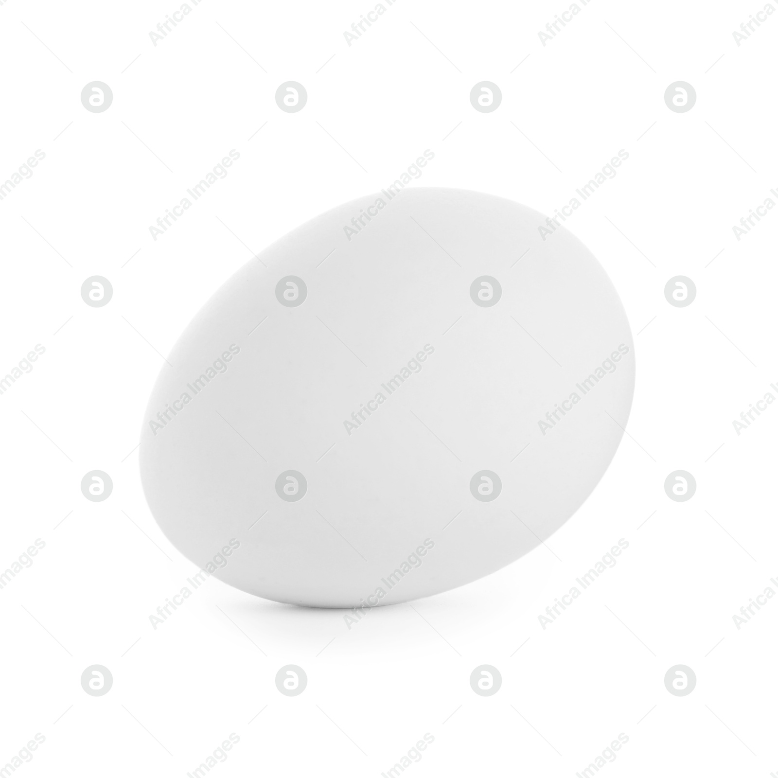 One raw chicken egg isolated on white Photo of One raw chicken egg isolated on white