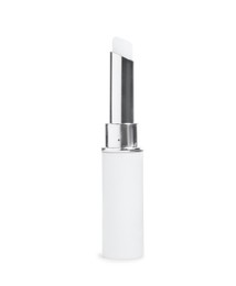 Photo of One lipstick isolated on white. Decorative cosmetics