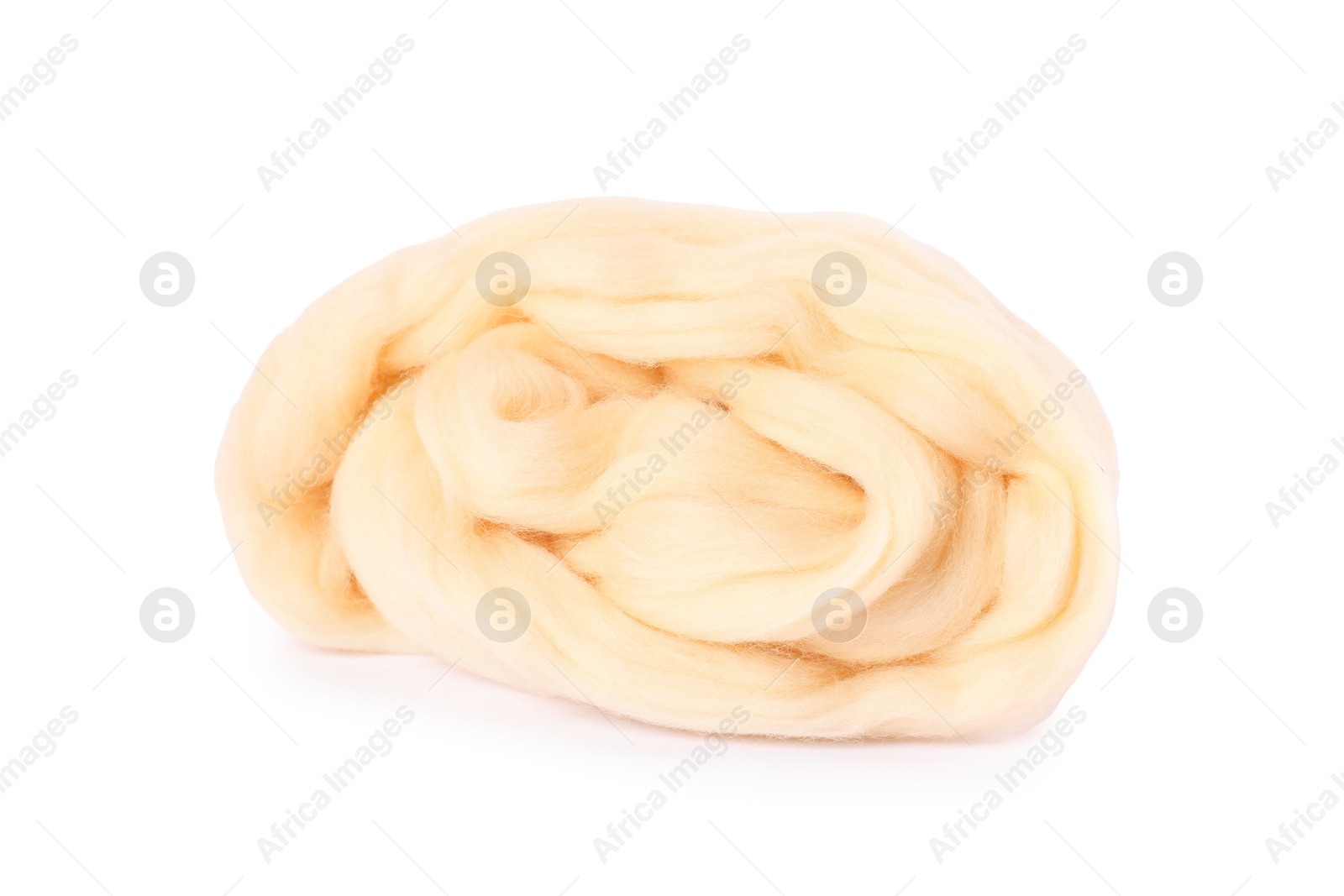 Soft wool for felting isolated on white Photo of Soft wool for felting isolated on white
