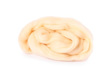 Photo of Soft wool for felting isolated on white
