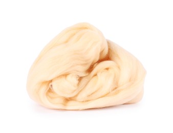 Photo of Soft wool for felting isolated on white