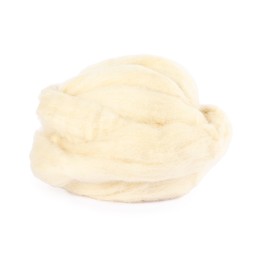 Photo of Soft wool for felting isolated on white