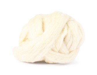 Photo of Soft wool for felting isolated on white