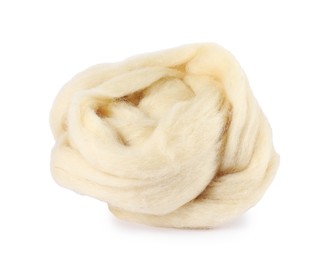Photo of Soft wool for felting isolated on white