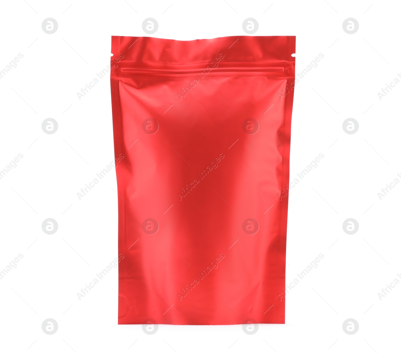 One zipper stand-up pouch isolated on white. Mockup for design Photo of One zipper stand-up pouch isolated on white. Mockup for design