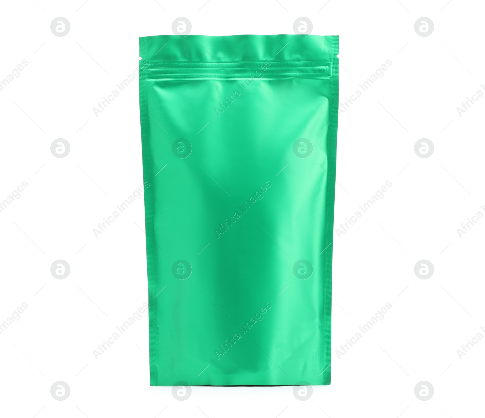 One zipper stand-up pouch isolated on white. Mockup for design Photo of One zipper stand-up pouch isolated on white. Mockup for design
