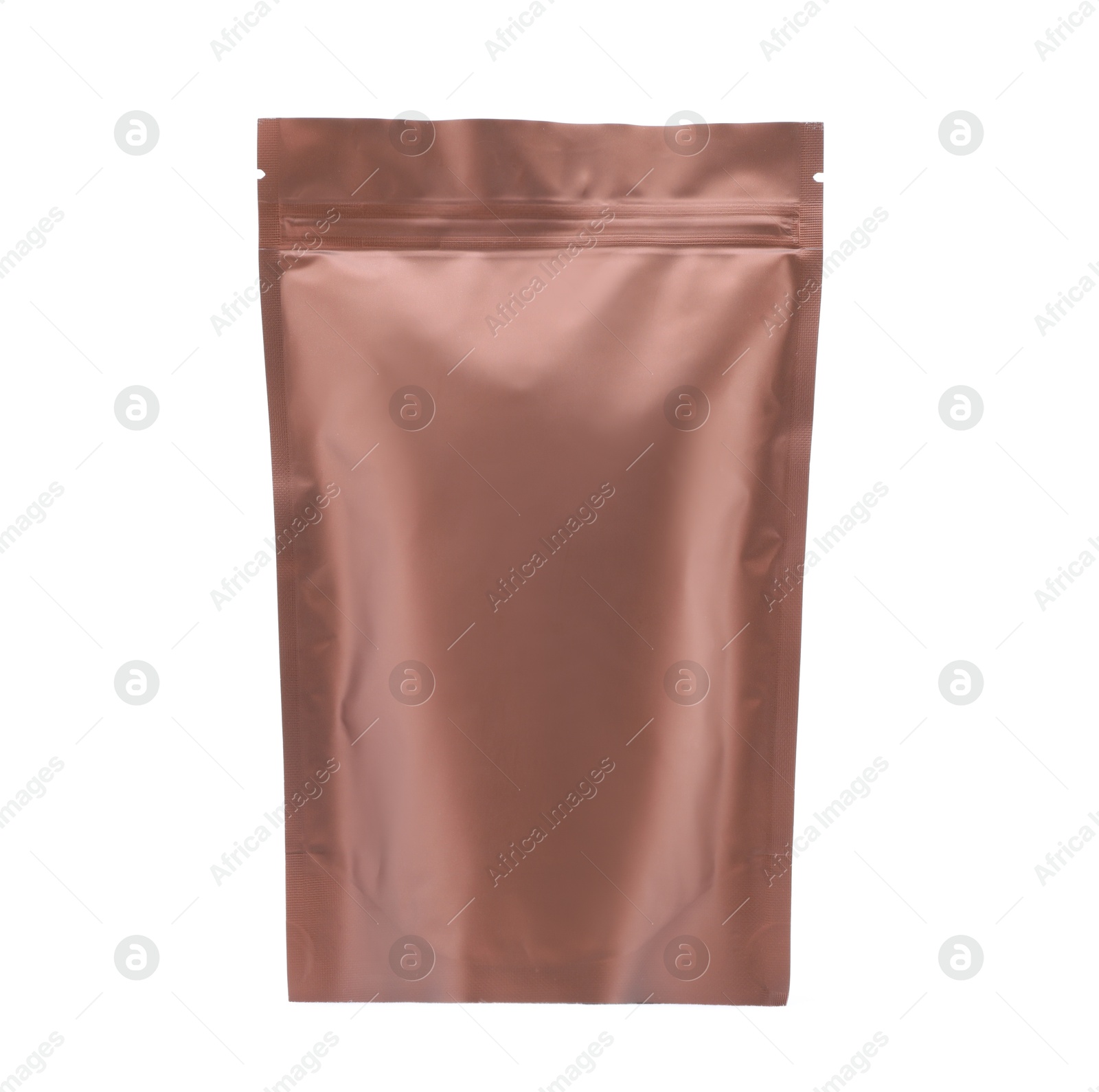 One zipper stand-up pouch isolated on white. Mockup for design Photo of One zipper stand-up pouch isolated on white. Mockup for design