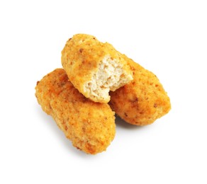 Photo of Tasty deep fried croquettes isolated on white