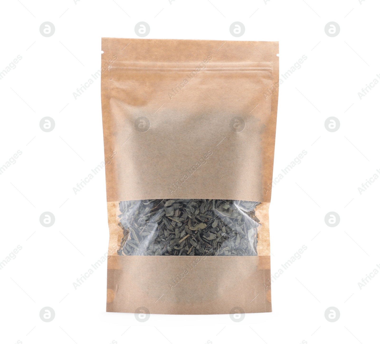 Zipper stand-up pouch with coffee beans isolated on white. Mockup for design Photo of Zipper stand-up pouch with coffee beans isolated on white. Mockup for design
