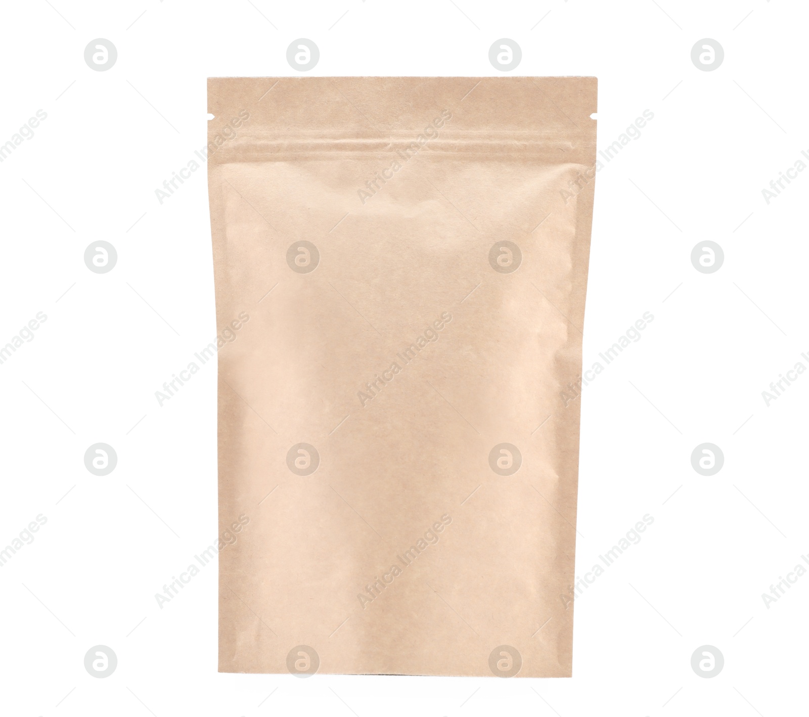 Zipper stand-up pouch isolated on white. Mockup for design Photo of Zipper stand-up pouch isolated on white. Mockup for design