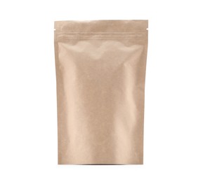 Photo of Zipper stand-up pouch isolated on white. Mockup for design