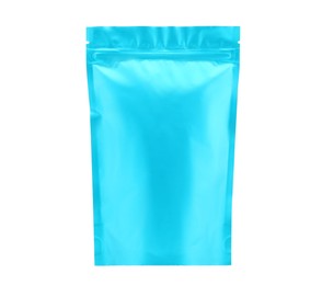 Photo of Zipper stand-up pouch isolated on white. Mockup for design