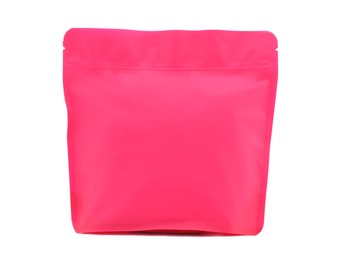 Photo of Zipper stand-up pouch isolated on white. Mockup for design