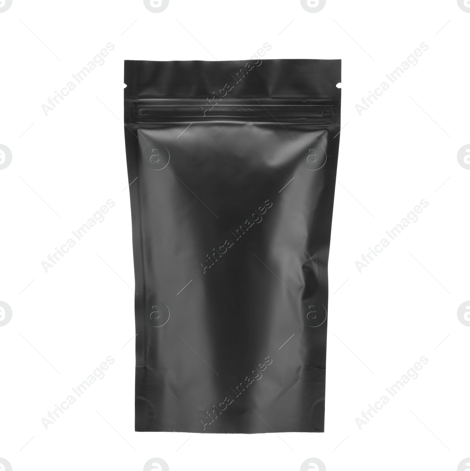 Zipper stand-up pouch isolated on white. Mockup for design Photo of Zipper stand-up pouch isolated on white. Mockup for design