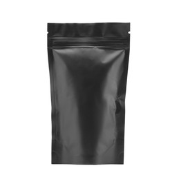 Photo of Zipper stand-up pouch isolated on white. Mockup for design