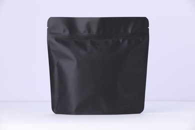 Photo of Zipper stand-up pouch on white background. Mockup for design