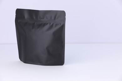 Photo of Zipper stand-up pouch on white background. Mockup for design