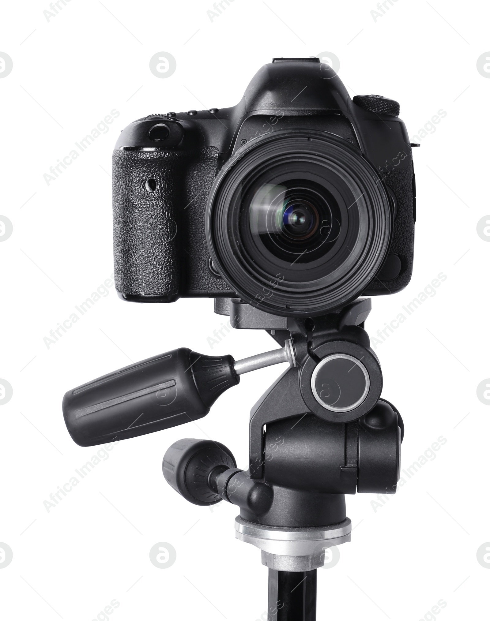 Modern professional video camera isolated on white Photo of Modern professional video camera isolated on white