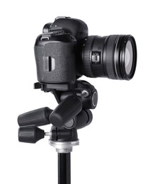 Photo of Modern professional video camera isolated on white