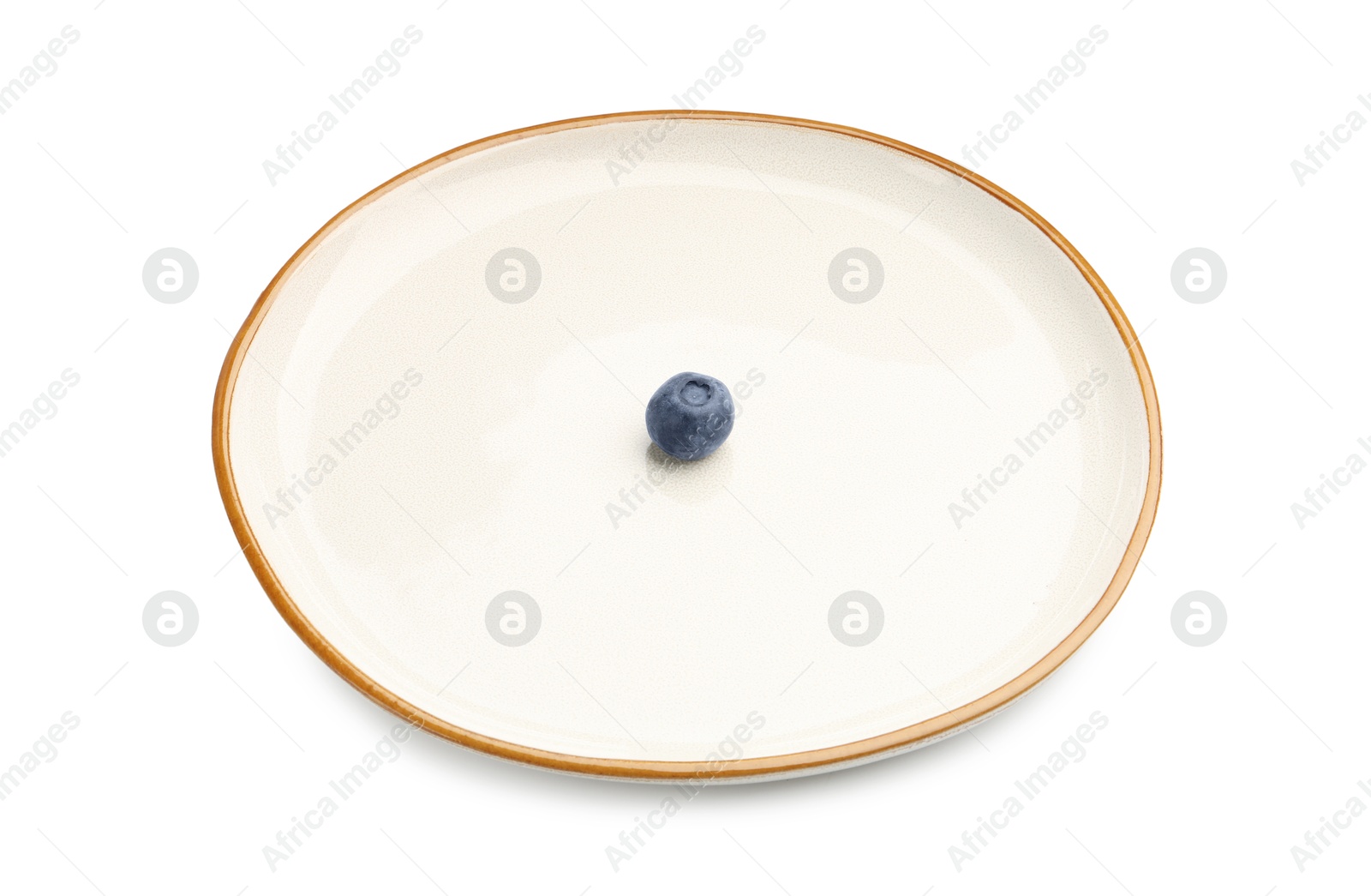Plate with fresh blueberry isolated on white Photo of Plate with fresh blueberry isolated on white
