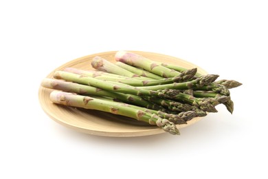 Photo of Fresh raw asparagus spears isolated on white