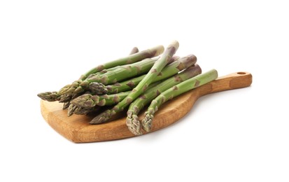 Photo of Fresh raw asparagus spears isolated on white