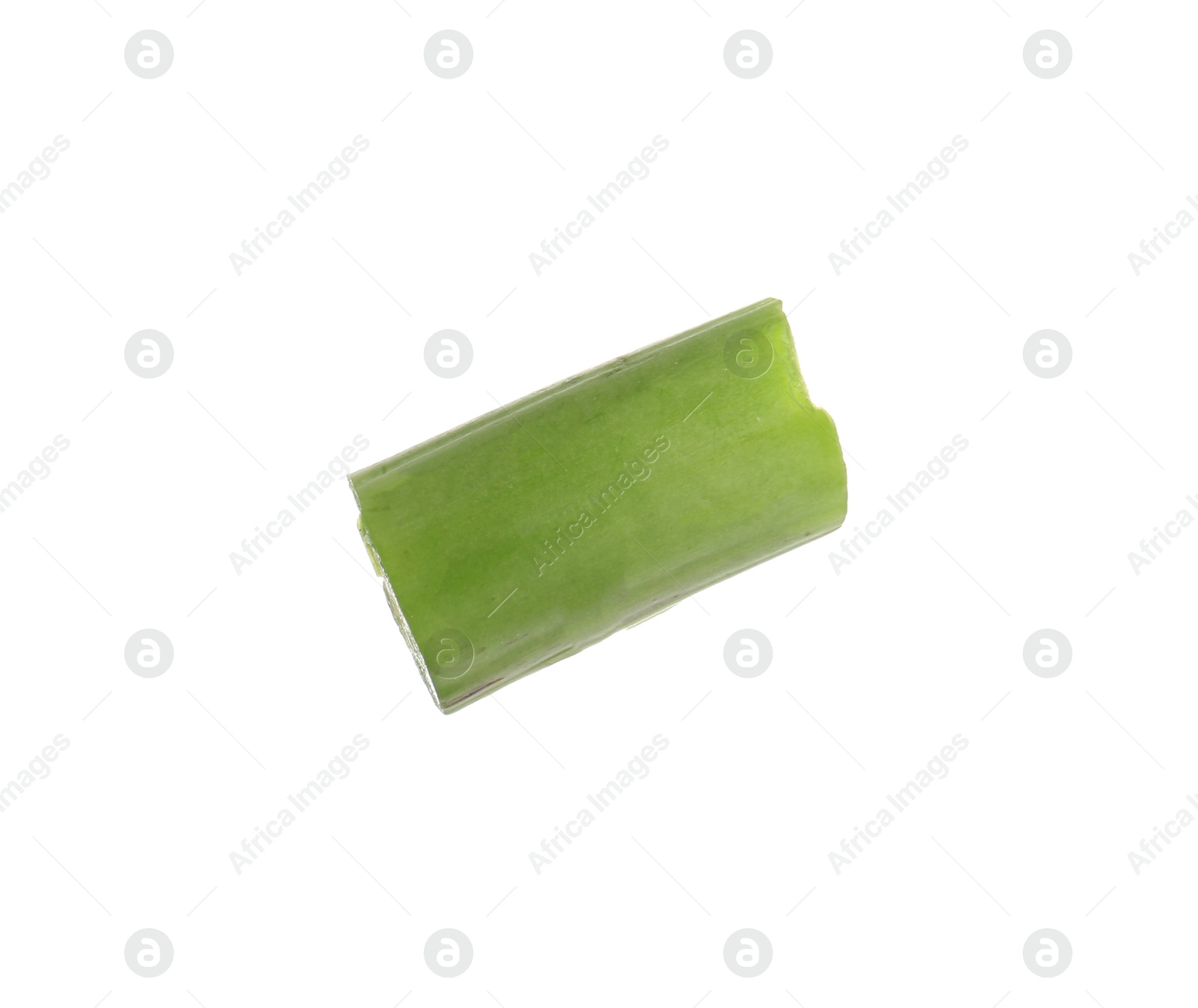 Piece of asparagus spear isolated on white Photo of Piece of asparagus spear isolated on white