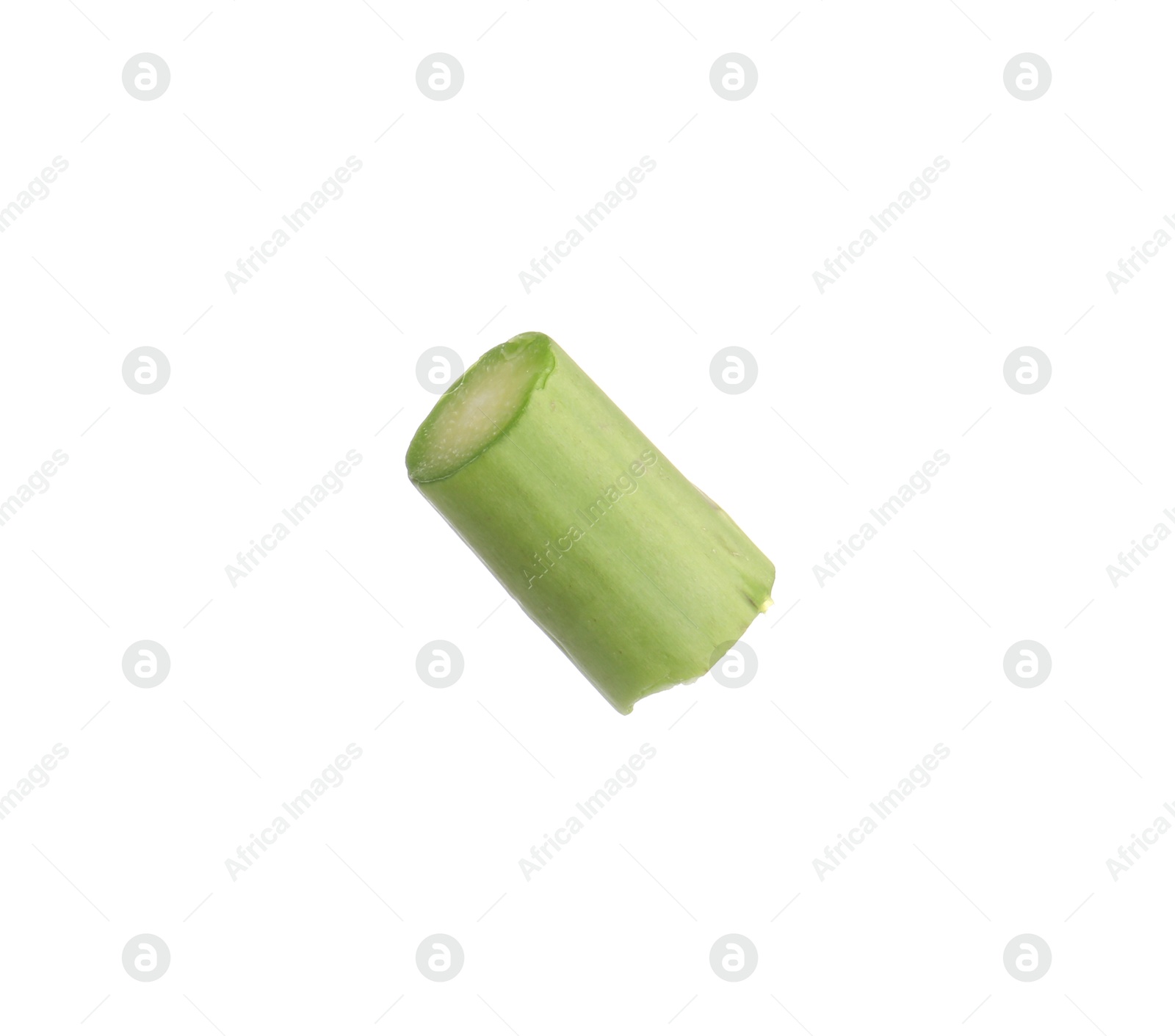 Piece of asparagus spear isolated on white Photo of Piece of asparagus spear isolated on white