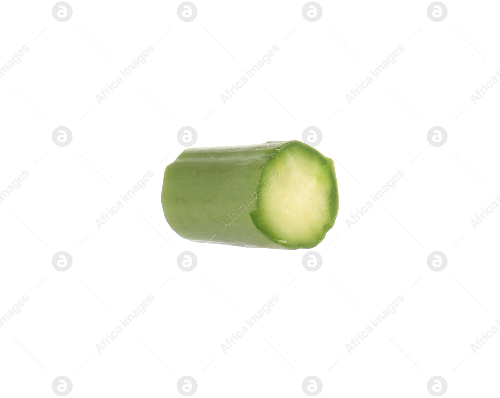 Piece of asparagus spear isolated on white Photo of Piece of asparagus spear isolated on white