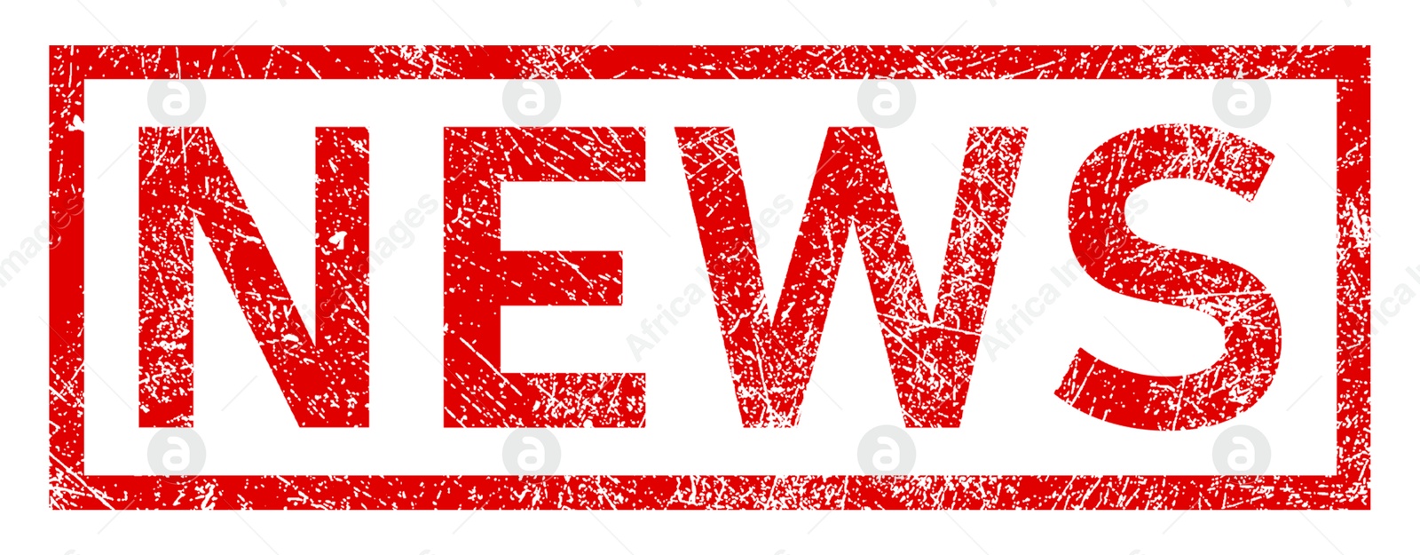 Red News stamp on white background, banner design Illustration of Red News stamp on white background, banner design
