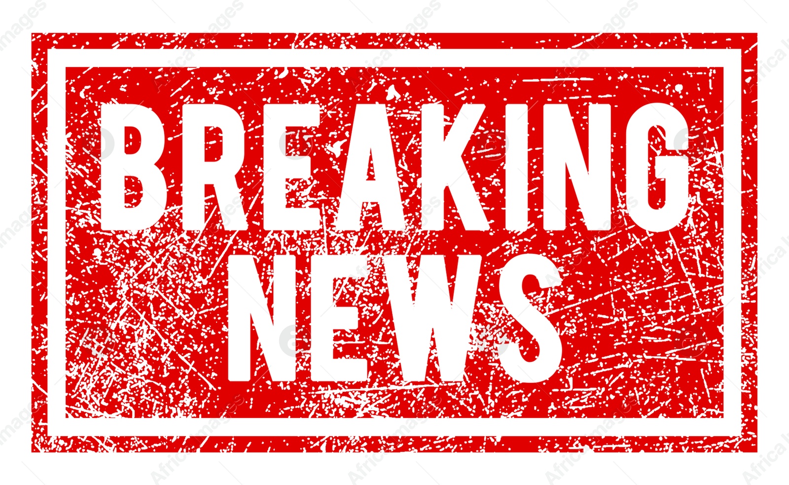 Red Breaking News stamp on white background, banner design Illustration of Red Breaking News stamp on white background, banner design