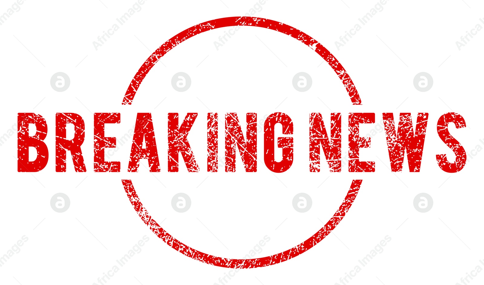 Red Breaking News stamp on white background, banner design Illustration of Red Breaking News stamp on white background, banner design
