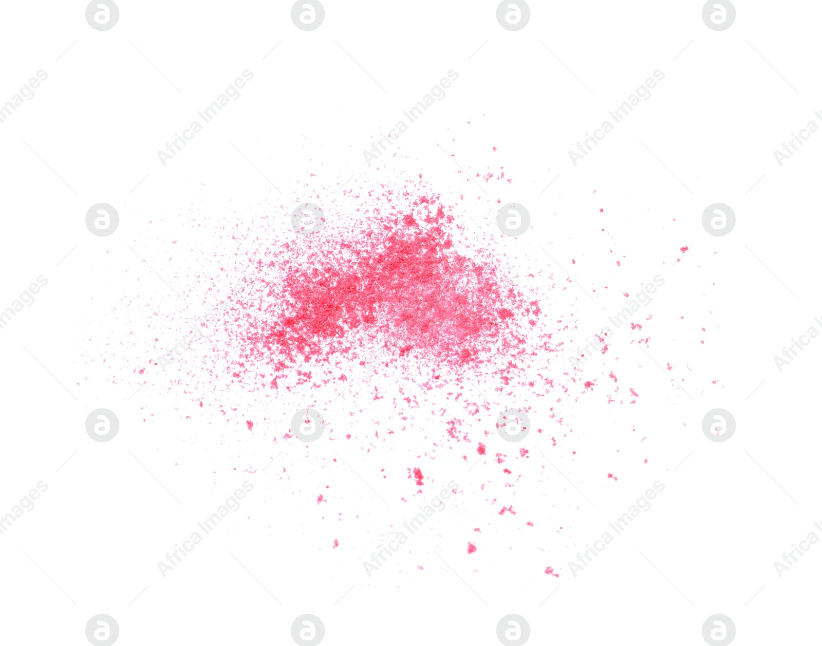Crushed eye shadow isolated on white, top view. Makeup product Photo of Crushed eye shadow isolated on white, top view. Makeup product