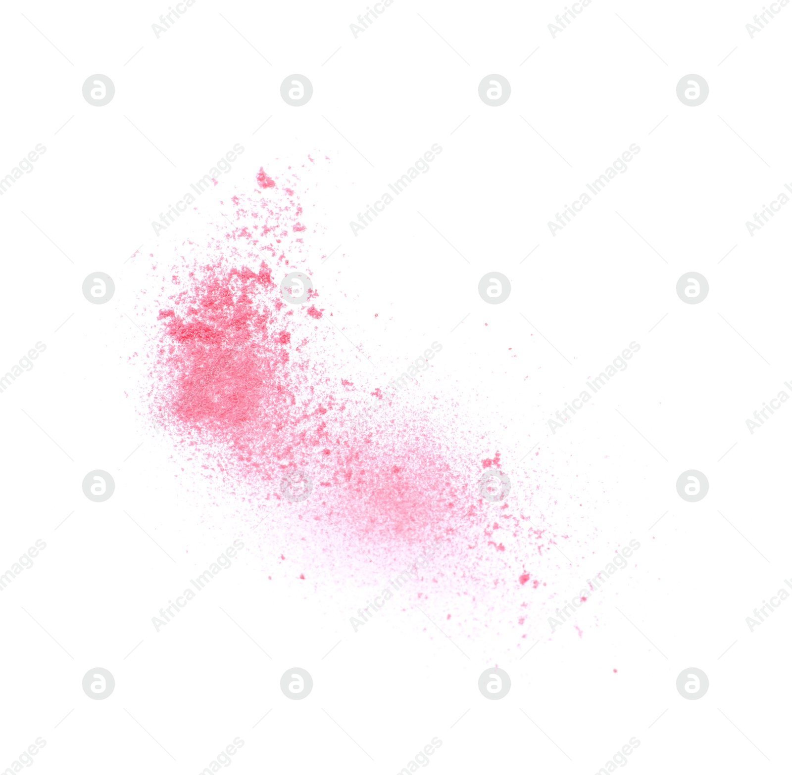 Crushed eye shadow isolated on white, top view. Makeup product Photo of Crushed eye shadow isolated on white, top view. Makeup product