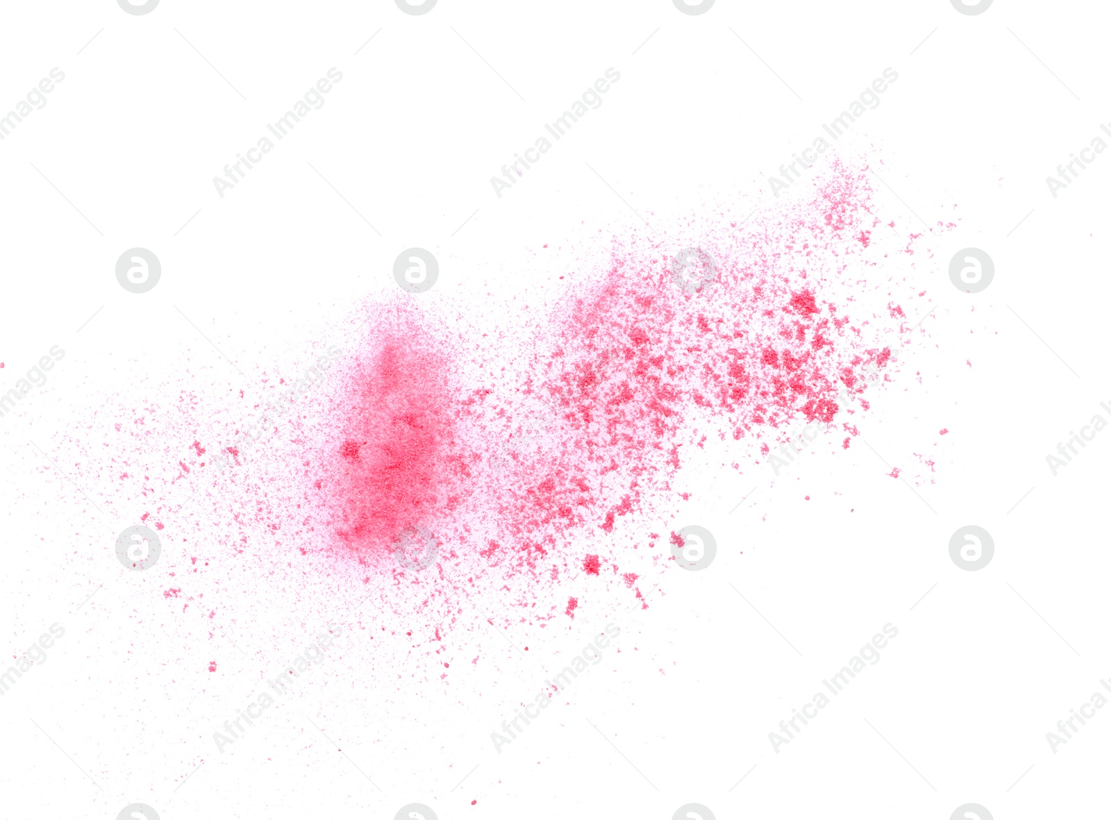 Crushed eye shadow isolated on white, top view. Makeup product Photo of Crushed eye shadow isolated on white, top view. Makeup product