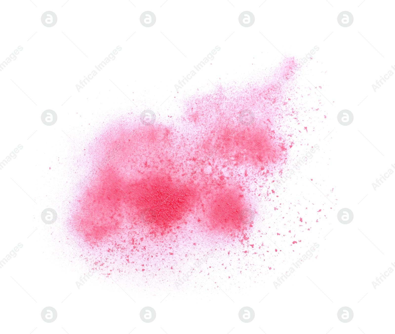 Crushed eye shadow isolated on white, top view. Makeup product Photo of Crushed eye shadow isolated on white, top view. Makeup product
