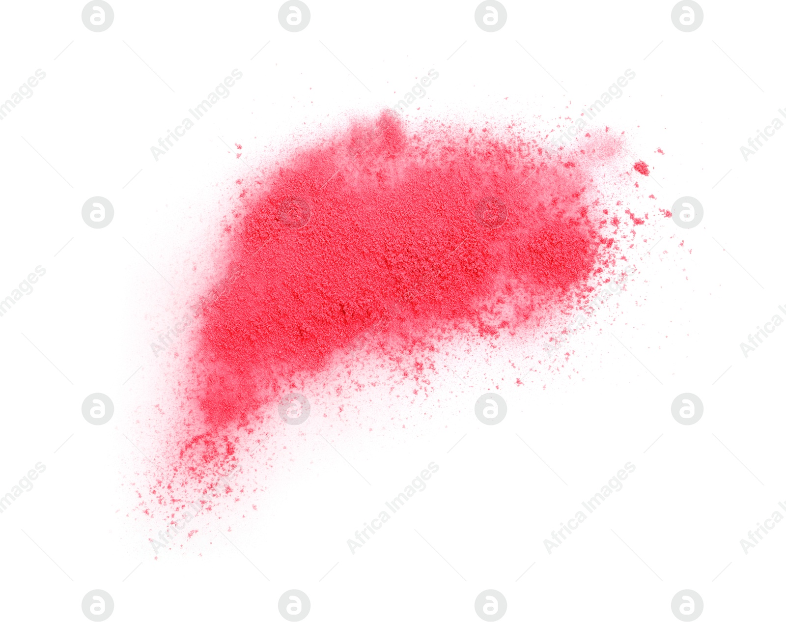 Crushed eye shadow isolated on white, top view. Makeup product Photo of Crushed eye shadow isolated on white, top view. Makeup product