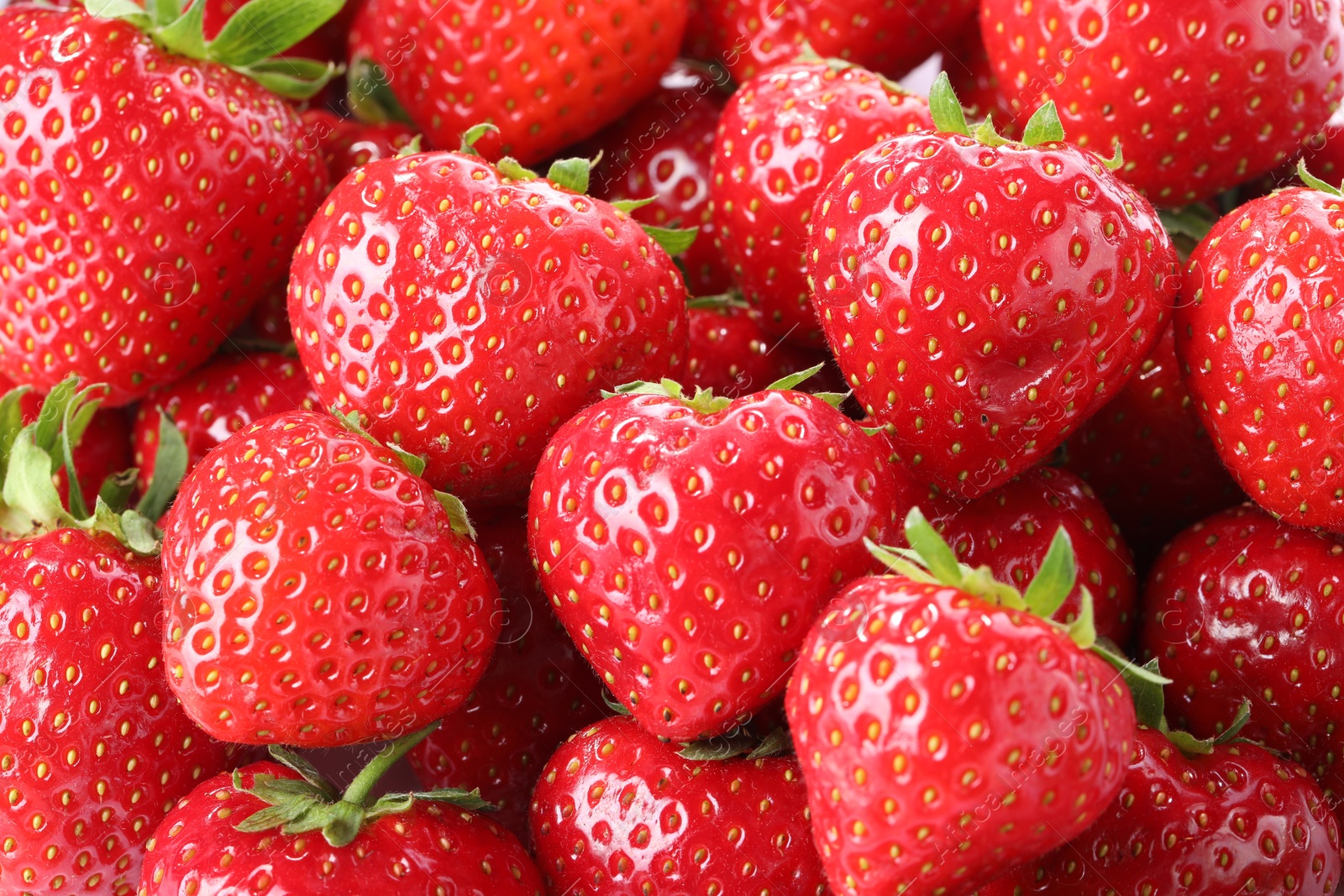 Fresh ripe strawberries as background, closeup view Photo of Fresh ripe strawberries as background, closeup view