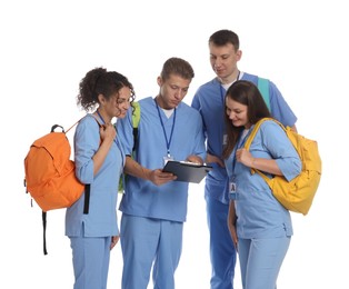 Photo of Group of medical students on white background