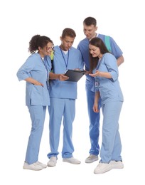 Photo of Group of medical students on white background