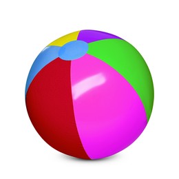 Image of Beach ball in bright colors isolated on white