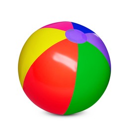 Image of Beach ball in bright colors isolated on white