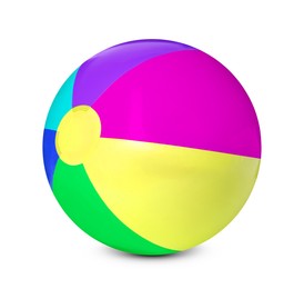 Image of Beach ball in bright colors isolated on white