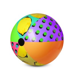 Image of Bright beach ball with patterns isolated on white