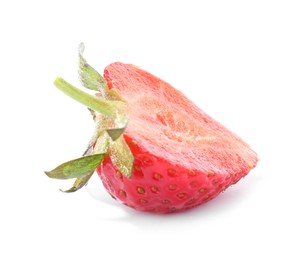 Photo of Half of fresh strawberry isolated on white
