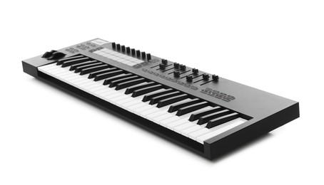 Photo of One portable MIDI keyboard isolated on white
