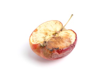 Photo of Piece of spoiled apple isolated on white