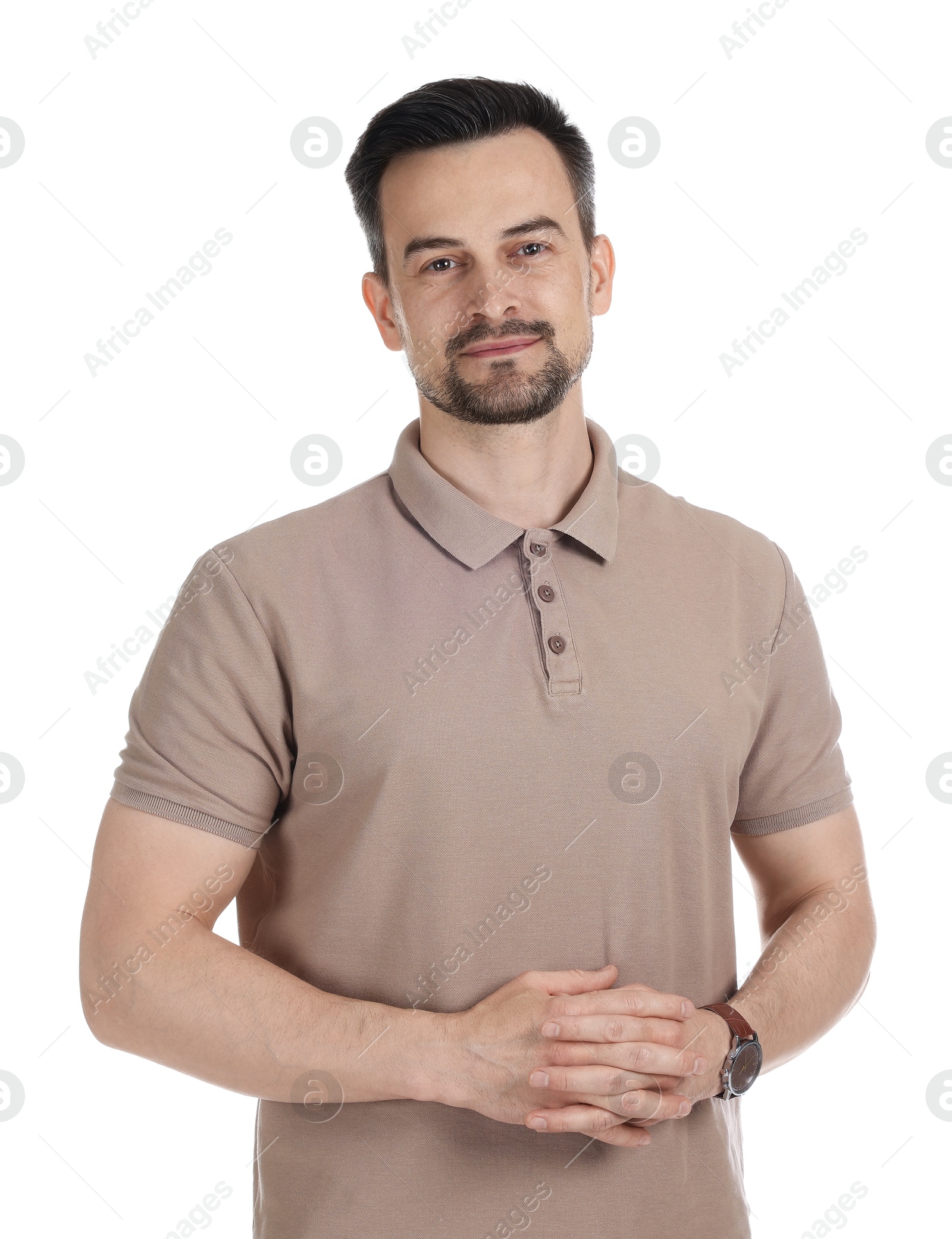Photo of Portrait of professional psychologist on white background