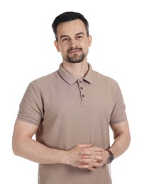Photo of Portrait of professional psychologist on white background